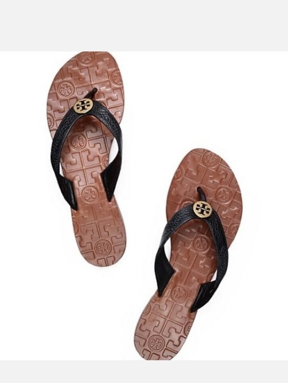 Tory Burch Sz 9.5 Thora Leather Flip Flop Shoe